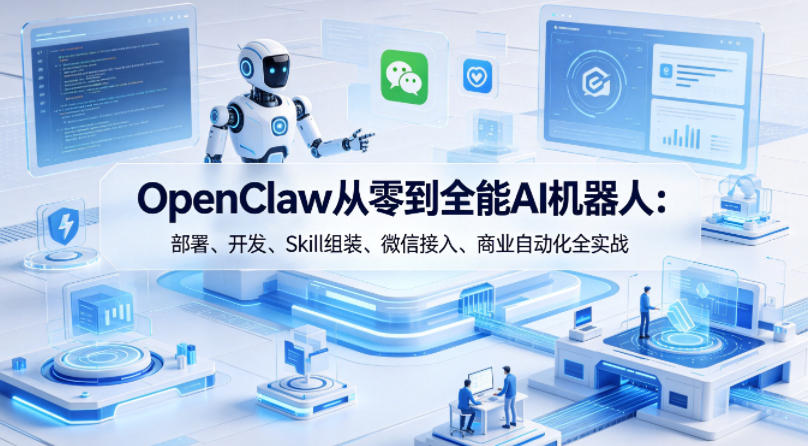 OpenClaw从零到全能AI机器人：部署、开发、Skill组装、微信接入、商业自动化全实战-源创文化-轻创终点站