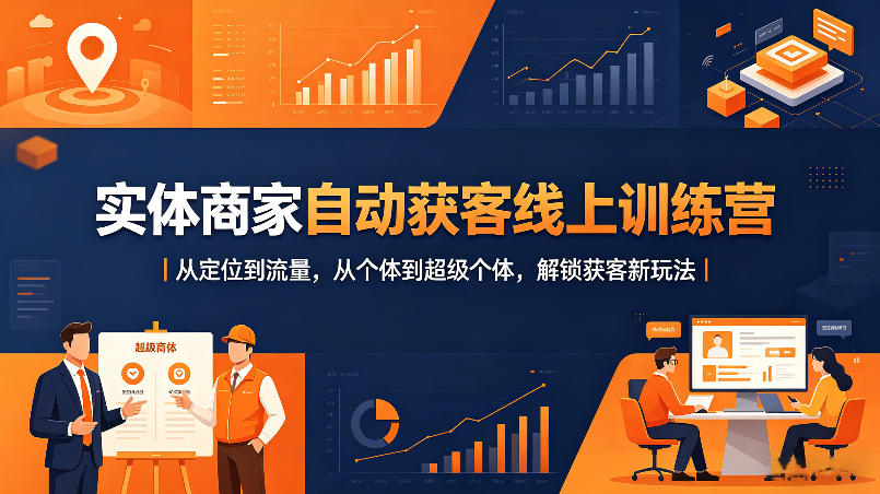 实体商家自动获客线上训练营｜从定位到流量，从个体到超级个体，解锁获客新玩法-源创文化-轻创终点站