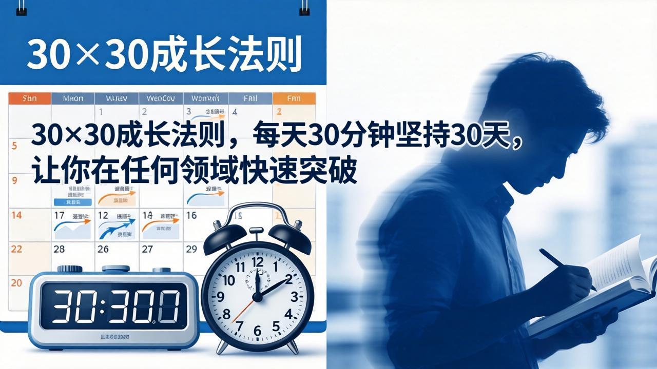 付费文章：30×30成长法则，每天30分钟坚持30天，让你在任何领域快速突破-源创文化-轻创终点站