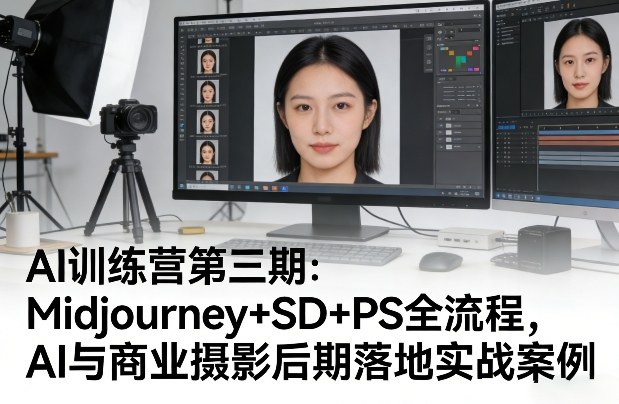 AI训练营第三期：Midjourney+SD+PS全流程，AI与商业摄影后期落地实战案例-源创文化-轻创终点站