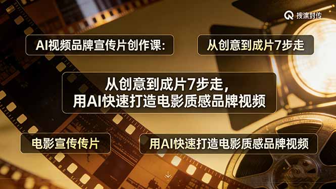AI视频品牌宣传片创作课：从创意到成片7步走，用AI快速打造电影质感品牌视频-源创文化-轻创终点站