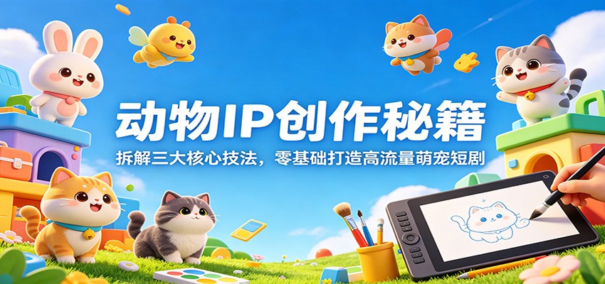 动物IP创作秘籍：拆解三大核心技法，零基础打造高流量萌宠短剧-源创文化-轻创终点站