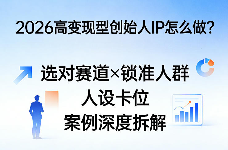 2026高变现型创始人IP怎么做？选对赛道&times;锁准人群&times;人设卡位&times;案例深度拆解