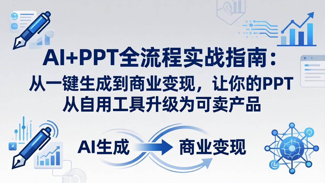 AI+PPT全流程实战指南-更新4月21:从一键生成到商业变现,让你的PPT从自用工具升级为可卖产品-源创文化-轻创终点站