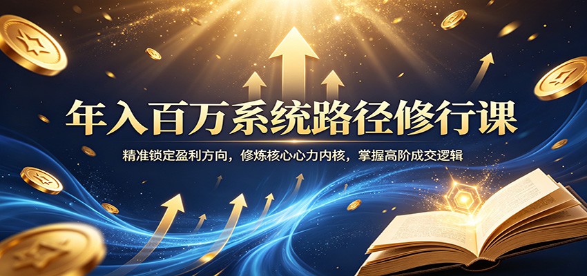 年入百万系统路径修行课:精准锁定盈利方向,修炼核心心力内核,掌握高阶成交逻辑-源创文化-轻创终点站