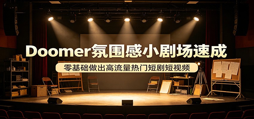 Doomer氛围感小剧场速成，零基础做出高流量热门短剧短视频-源创文化-轻创终点站