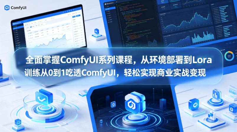全面掌握ComfyUI系列课程,从环境部署到Lora训练从0到1吃透ComfyUI,轻松实现商业实战变现-源创文化-轻创终点站