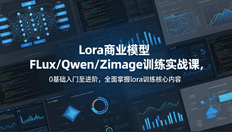 系统性学习Lora商业模型FLux/Qwen/Zimage训练实战课,0基础入门至进阶,全面掌握lora训练核心内容-源创文化-轻创终点站