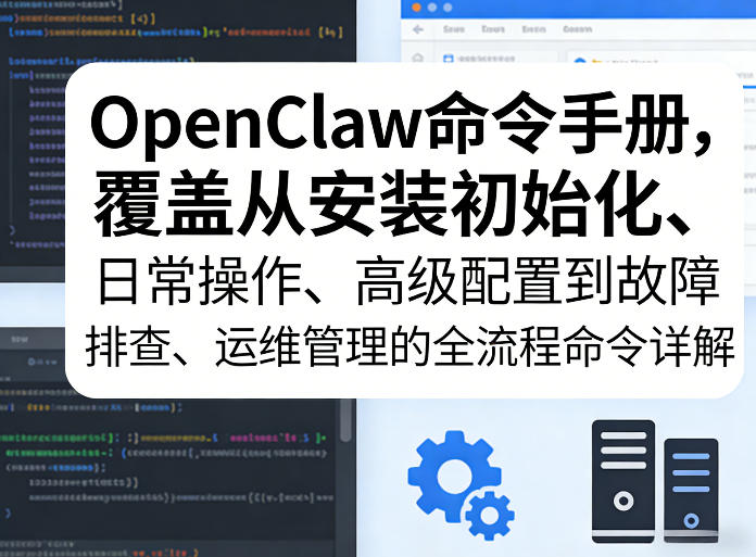 OpenClaw命令手册，覆盖从安装初始化、日常操作、高级配置到故障排查、运维管理的全流程命令详解-源创文化-轻创终点站