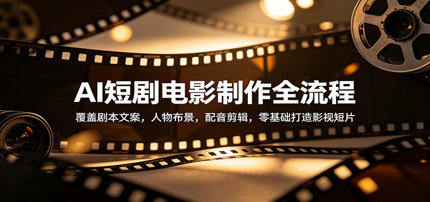 AI短剧电影制作全流程：覆盖剧本文案，人物布景，配音剪辑，零基础打造影视短片-源创文化-轻创终点站