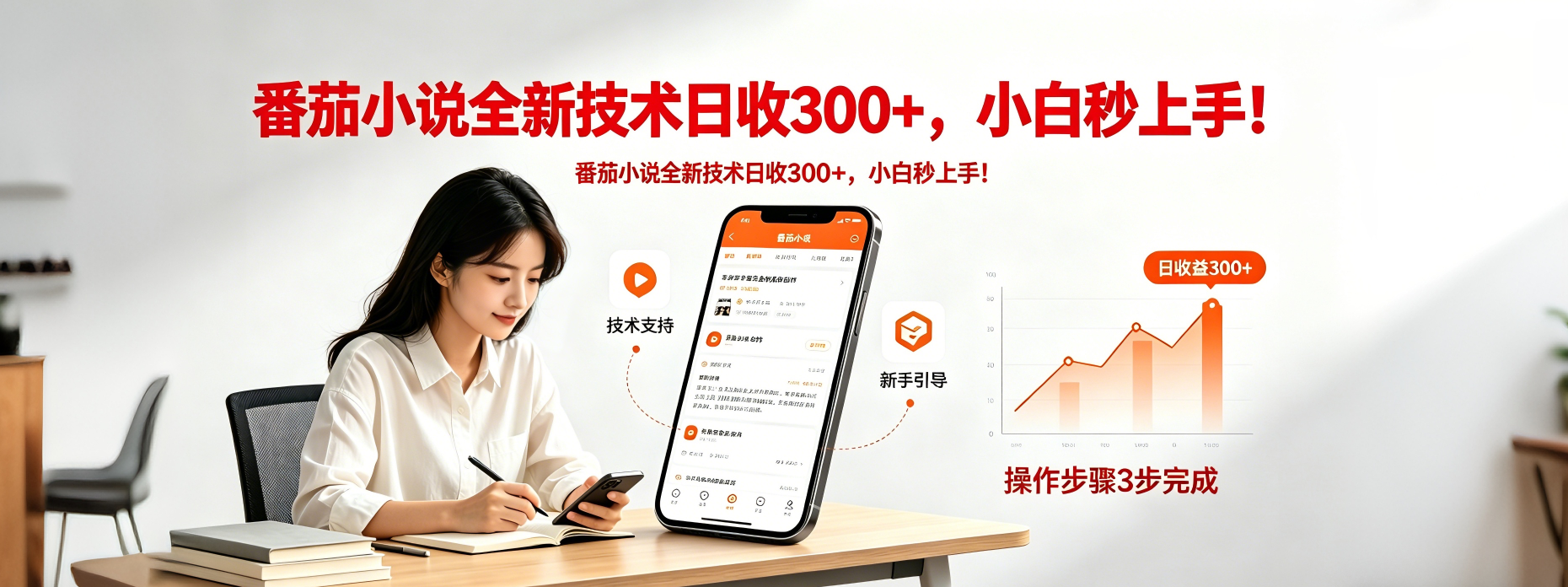 番茄小说全新技术全新玩法！无脑日收300+-源创文化-轻创终点站