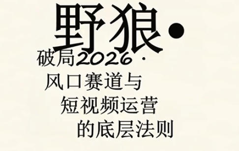 野狼团队·多平台实操运营课,覆盖AI口播、服装、好物、漫剪等热门玩法(更新4月29日)-源创文化-轻创终点站