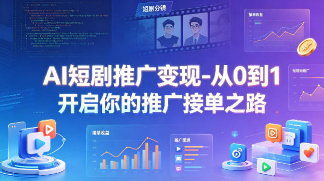 AI短剧推广变现-从0到1开启你的推广接单之路-源创文化-轻创终点站