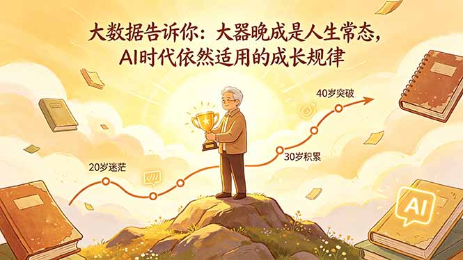 付费文章：大数据告诉你：大器晚成是人生常态，AI 时代依然适用的成长规律-源创文化-轻创终点站