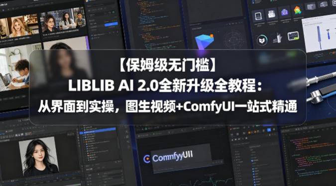【保姆级无门槛】LIBLIB AI 2.0全新升级全教程：从界面到实操，图生视频+ComfyUI一站式精通-源创文化-轻创终点站