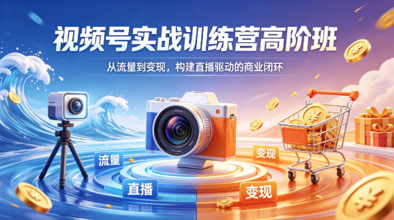 视频号实战训练营高阶班，从流量到变现，构建直播驱动的商业闭环(26年4月)-源创文化-轻创终点站