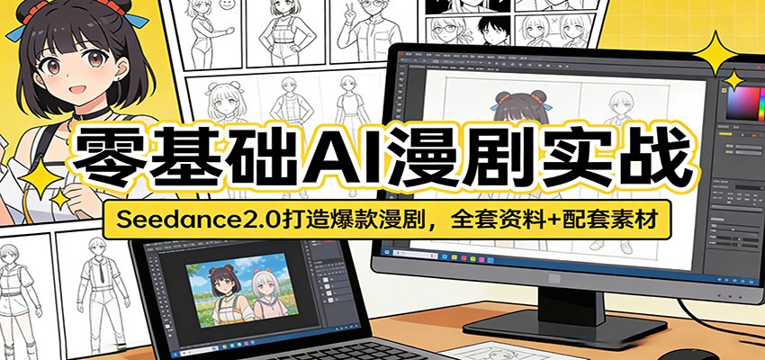 零基础AI漫剧实战：Seedance2.0打造爆款漫剧，全套资料+配套素材-源创文化-轻创终点站