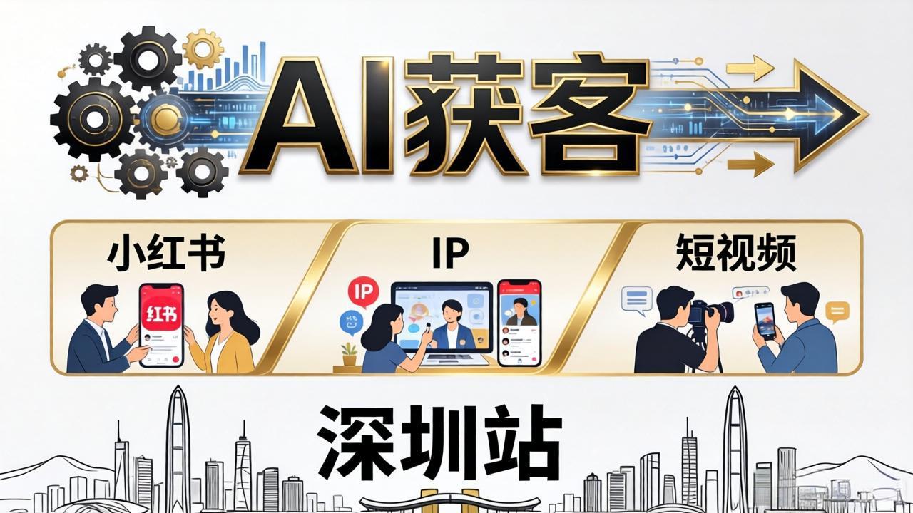 2026AI获客大课深圳站：4月17日-19日3天2夜拆透小红书+IP+短视频，老板操盘手必来-源创文化-轻创终点站