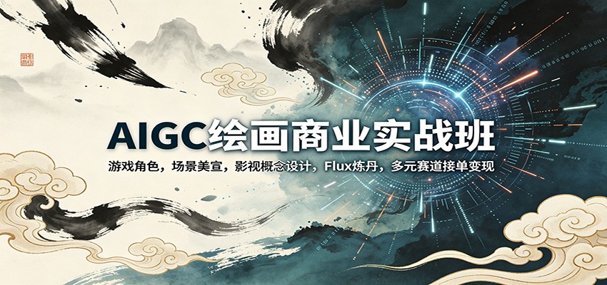 AIGC绘画商业实战班：游戏角色，场景美宣，影视概念设计，Flux炼丹，多元赛道接单变现-源创文化-轻创终点站