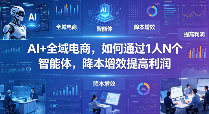 AI+全域电商，如何通过1人N个智能体，降本增效提高利润-源创文化-轻创终点站