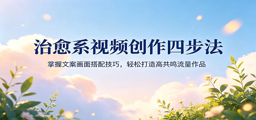 治愈系视频创作四步法:掌握文案画面搭配技巧,轻松打造高共鸣流量作品-源创文化-轻创终点站