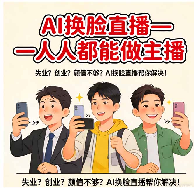 AI换脸直播，人人都能做主播-源创文化-轻创终点站
