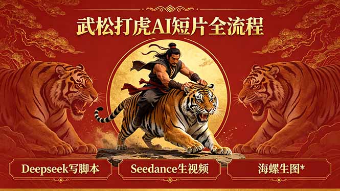 武松打虎AI短片全流程:Deepseek写脚本+Seedance生视频+海螺生图-源创文化-轻创终点站