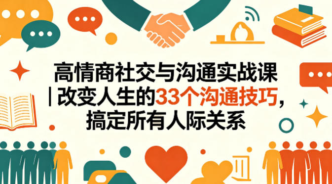 高情商社交与沟通实战课｜改变人生的33个沟通技巧，搞定所有人际关系-源创文化-轻创终点站