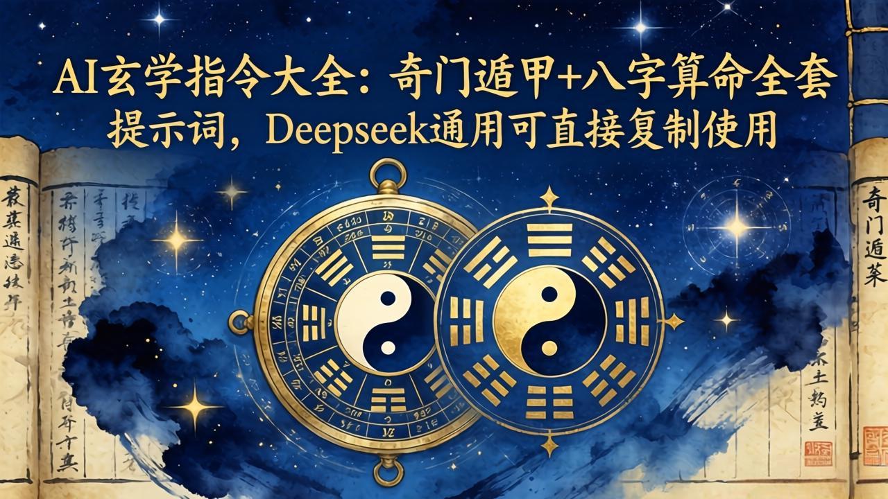 AI玄学指令大全：奇门遁甲+八字算命全套提示词，Deepseek通用可直接复制使用-源创文化-轻创终点站