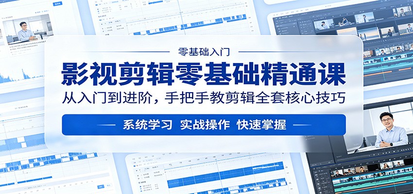 影视剪辑零基础精通课：从入门到进阶，手把手教剪辑全套核心技巧-源创文化-轻创终点站