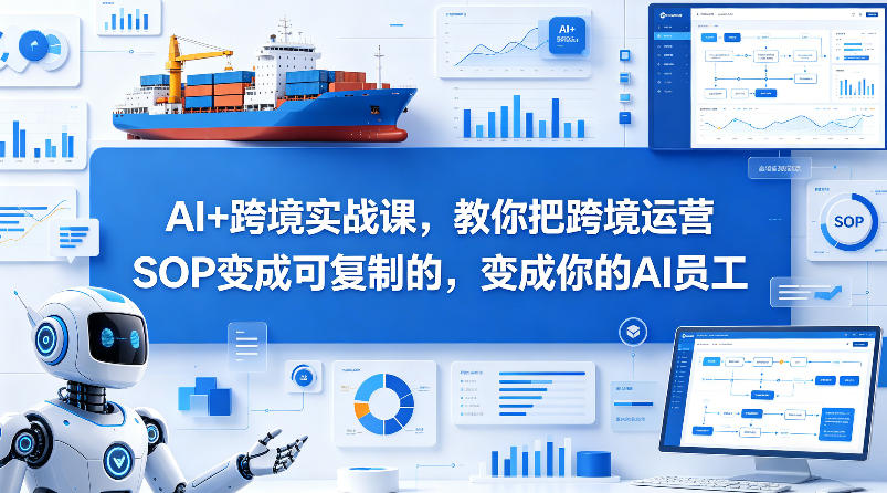 AI+跨境实战课，教你把跨境运营S0变成可复制的，变成你的AI员工-源创文化-轻创终点站
