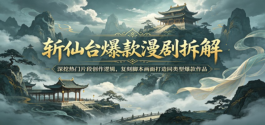 斩仙台爆款漫剧拆解：深挖热门片段创作逻辑，复刻脚本画面打造同类型爆款作品-源创文化-轻创终点站