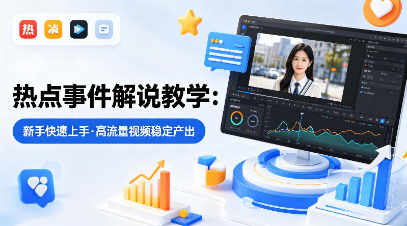 某大V的热点事件解说教学，新手也能快速上手，稳定产出高流量解说视频-源创文化-轻创终点站