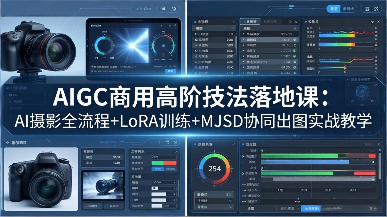 AIGC商用高阶技法落地课:AI摄影全流程+LoRA训练+MJSD协同出图实战教学-源创文化-轻创终点站