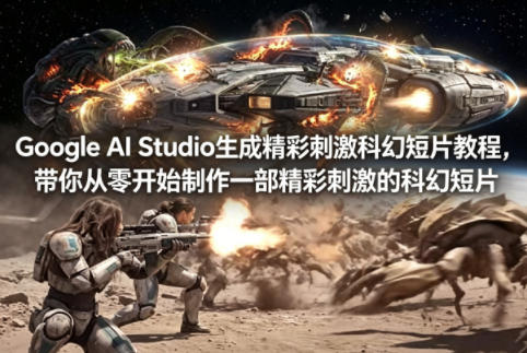 Google AI Studio生成精彩刺激科幻短片教程,带你从零开始制作一部精彩刺激的科幻短片【双语字幕】-源创文化-轻创终点站