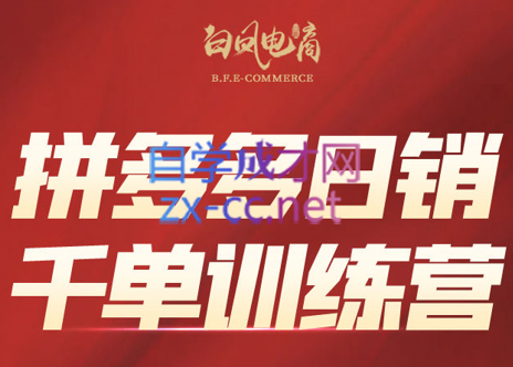 白凤电商·拼多多日销千单训练营(更新4月)-源创文化-轻创终点站