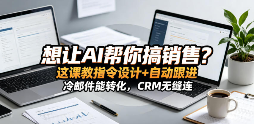 想让AI帮你搞销售？这课教指令设计+自动跟进，冷邮件能转化，CRM无缝连！【原创双语字幕】-源创文化-轻创终点站