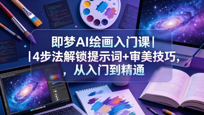 即梦AI绘画入门课｜4步法解锁提示词+审美技巧，从入门到精通-源创文化-轻创终点站