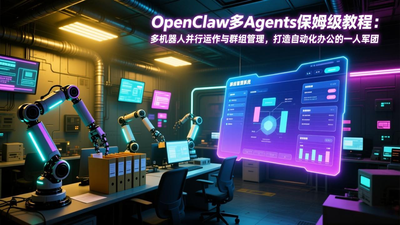 OpenClaw多Agents保姆级教程：多机器人并行运作与群组管理，打造自动化办公的一人军团-源创文化-轻创终点站